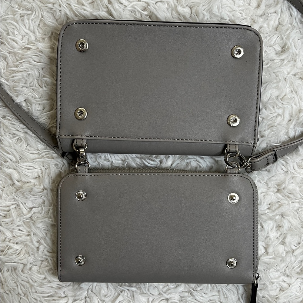 Nine West Gray Crossbody Purse Gifting Casual - Picture 11 of 15